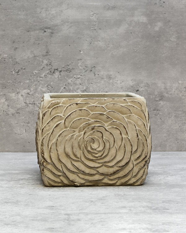 Square Flower Bloom Planter 4.5"H