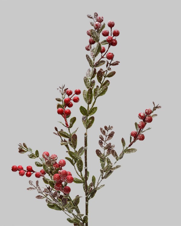 Snow Berry Spray 27.5" Red