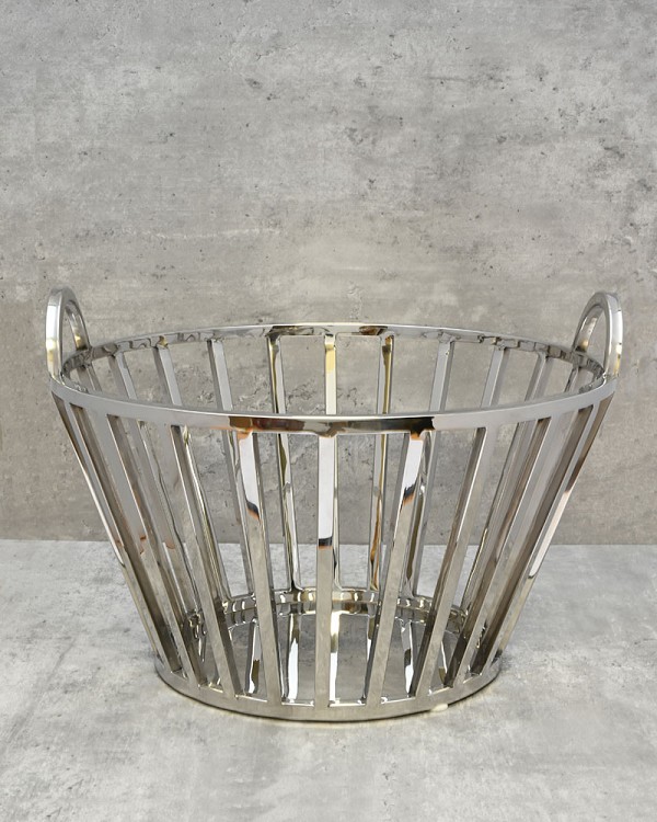 Stainless Steel Decorative Basket 15"D