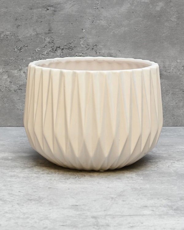 Matte White Linear Container 5.5"H