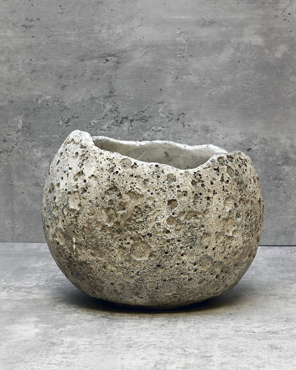 Textured Moonscape Planter 7"D