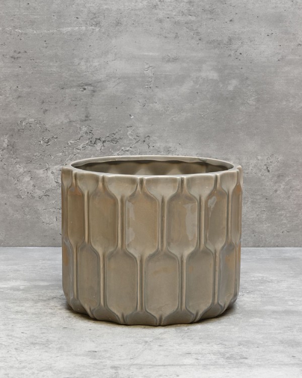 Taupe Dolomite Container 5.5"H