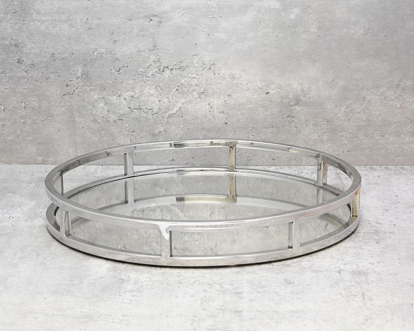 Round Mirror Tray 15"D