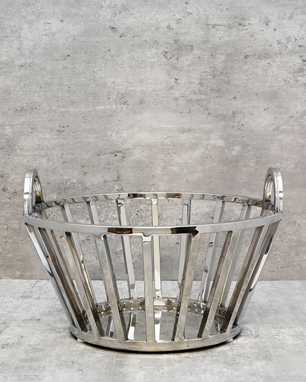 Stainless Steel Decorative Basket - Small 13"D