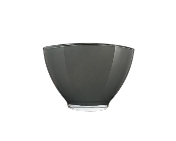 Dark Grey Glass Bowl - Oval 5.5"H