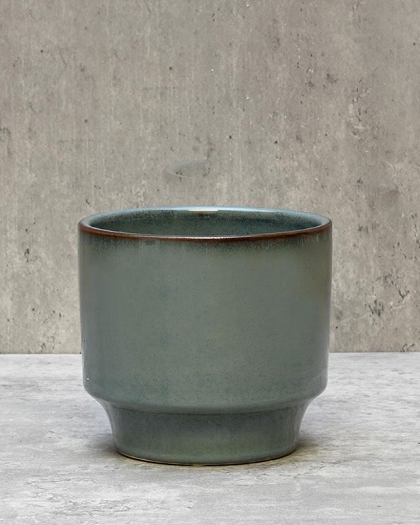 Blue Stepped Planter - Small 4.5"H