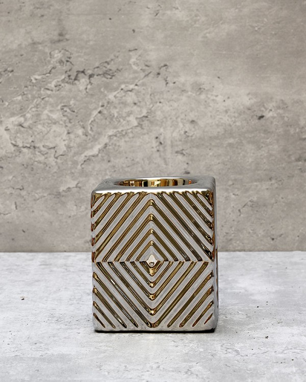 Radiance Cube Tealight Holder 3.5"H