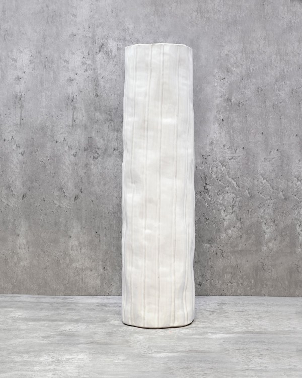 White Ripple Container 19.5"H