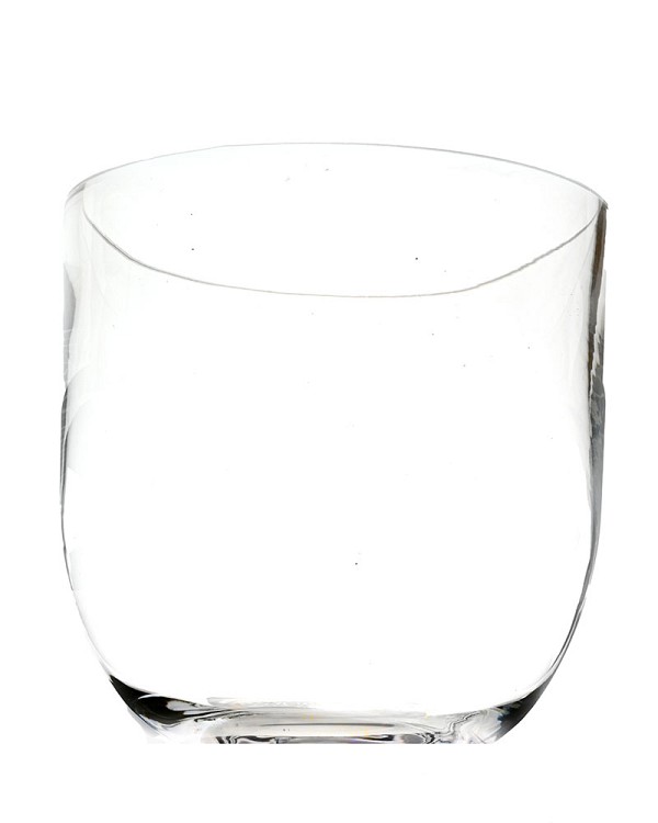 Cylinder Bowl Clear Glass 8"H