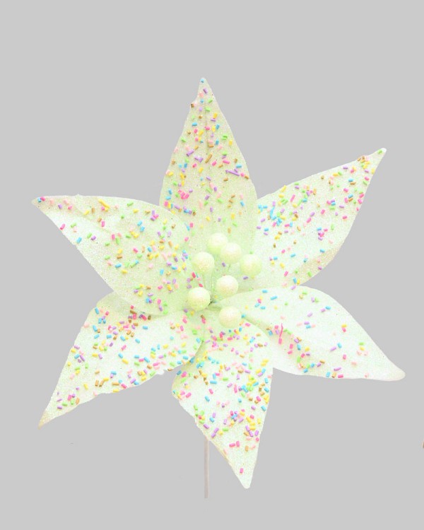 Iridescent Poinsettia 22" Green