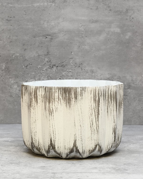 Cement Aged Finished Container 5"H