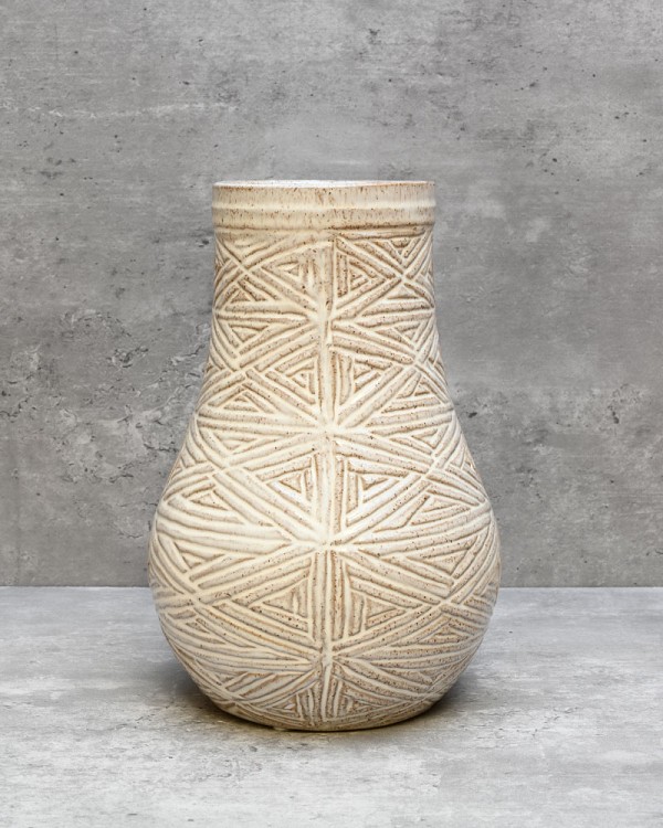 Medium Weave Embossed Vase 10"H
