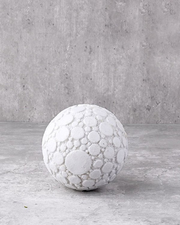 White Rock Textured Decorative Ball 4"D