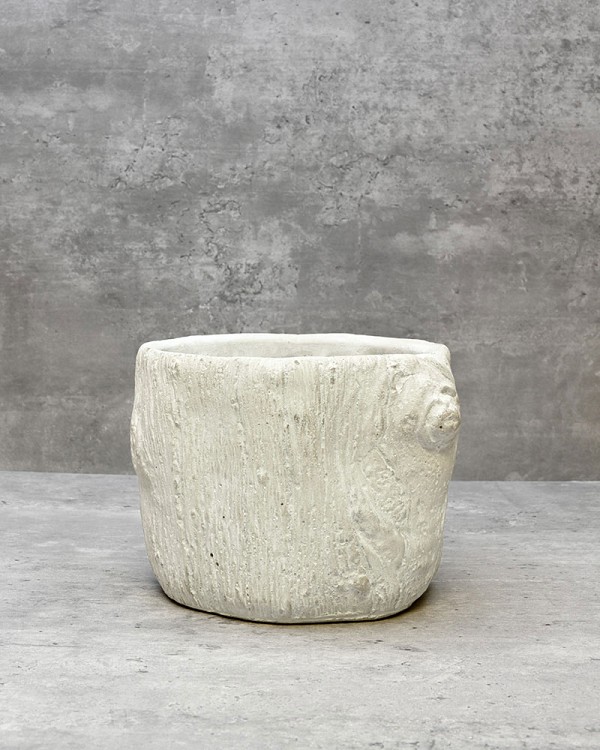 Bark Cement Planter 5.25"H